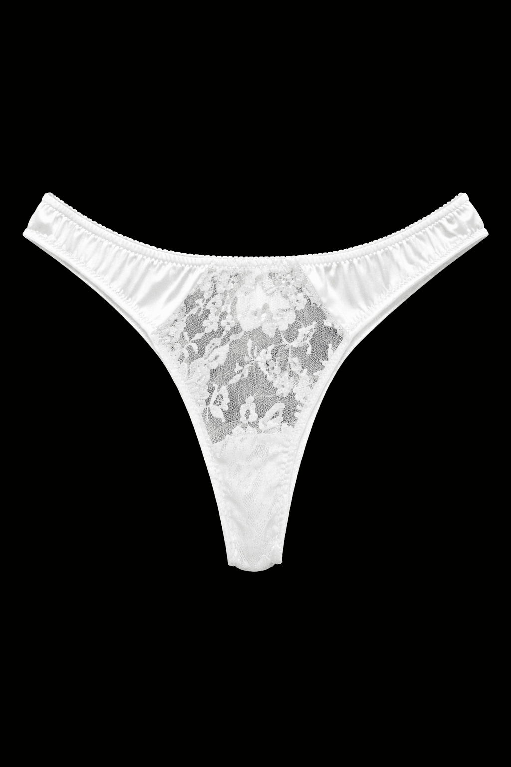 Midnight Silk Thong White- Stringi z koronka — Ansicht 3