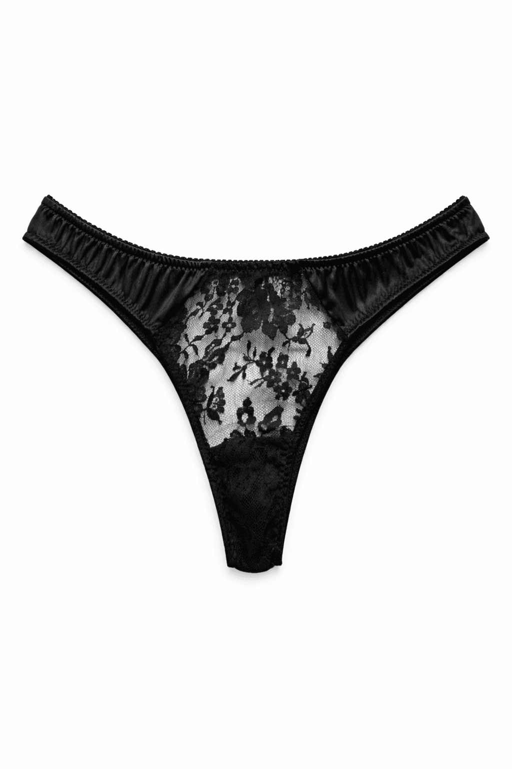 Midnight Silk Thong - Stringi z koronka — Ansicht 3